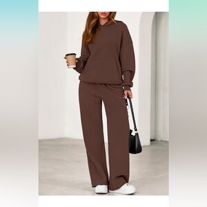 Chocolate brown matching sweat set